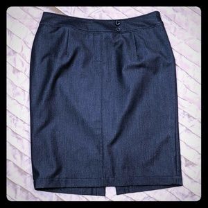 Lane Bryant denim look stretch pencil skirt 14